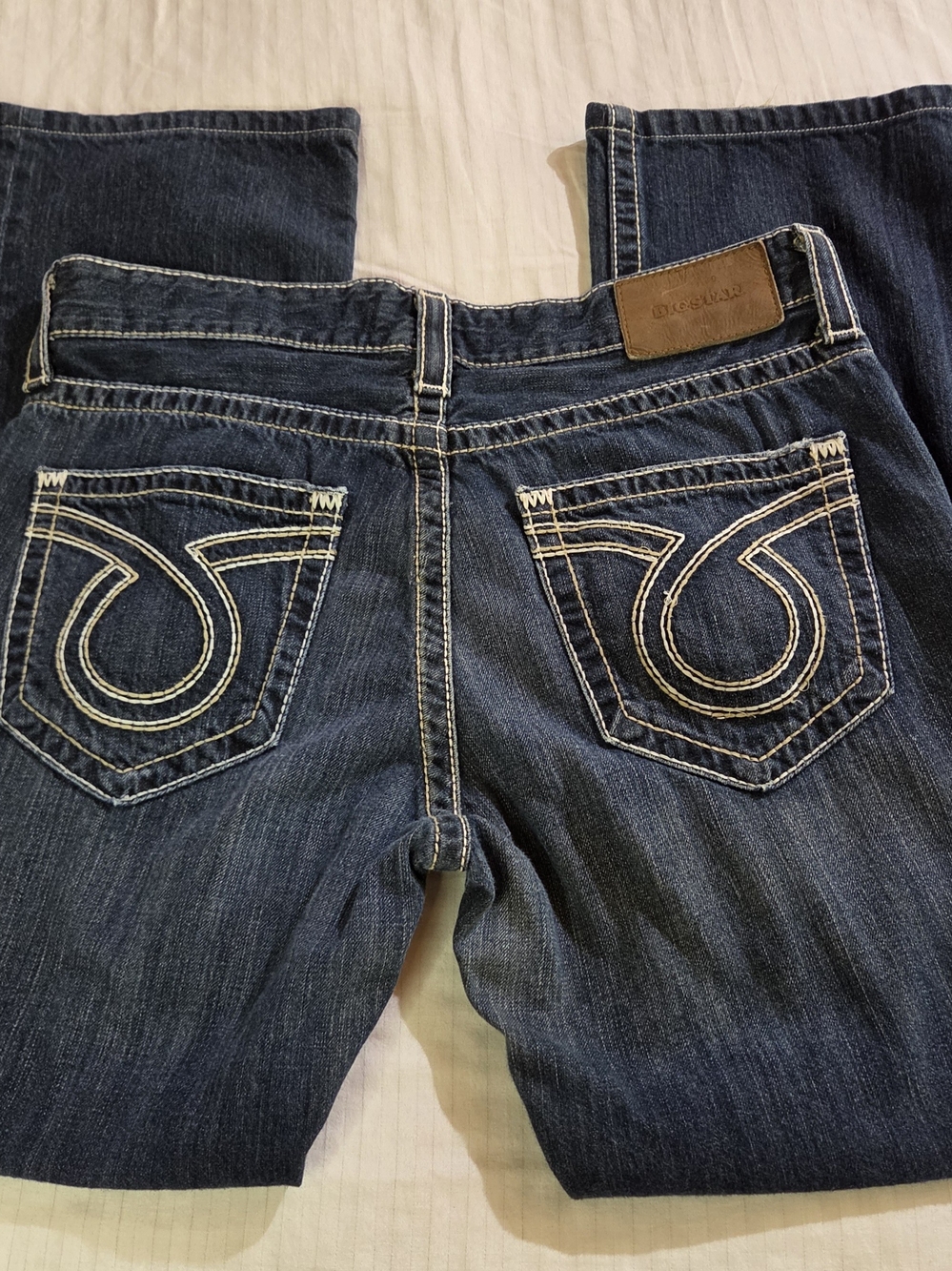Big Star Boot Cut Jeans Womens 33 Blue Medium Wash Mid Rise Denim 33x30